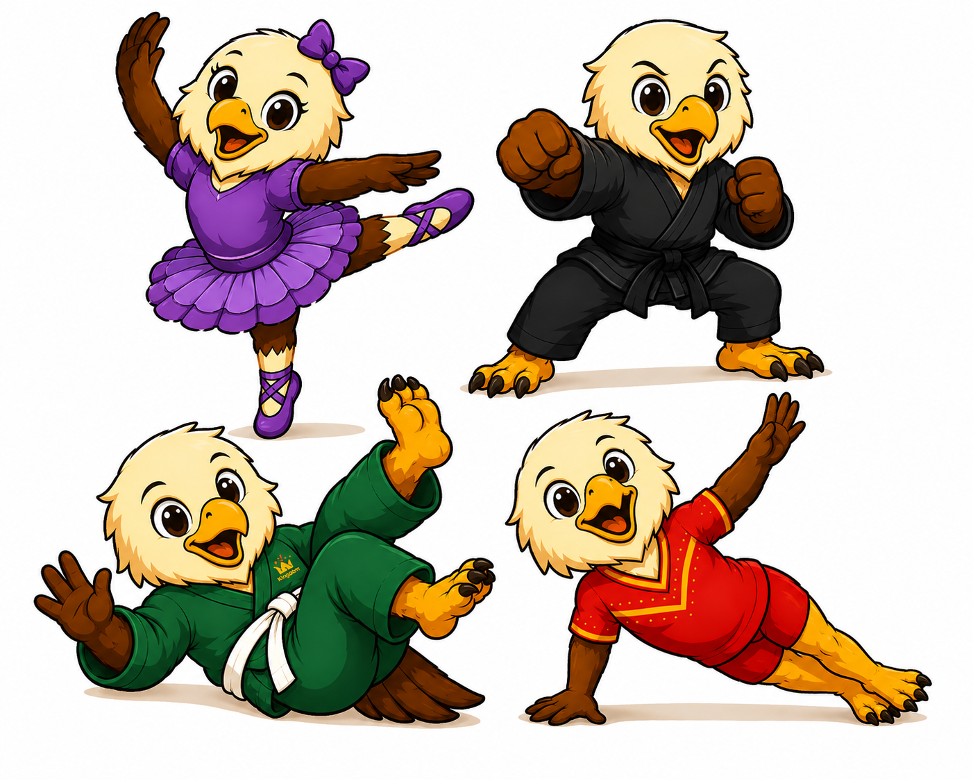 Mascotes Kingdom — atividades extracurriculares